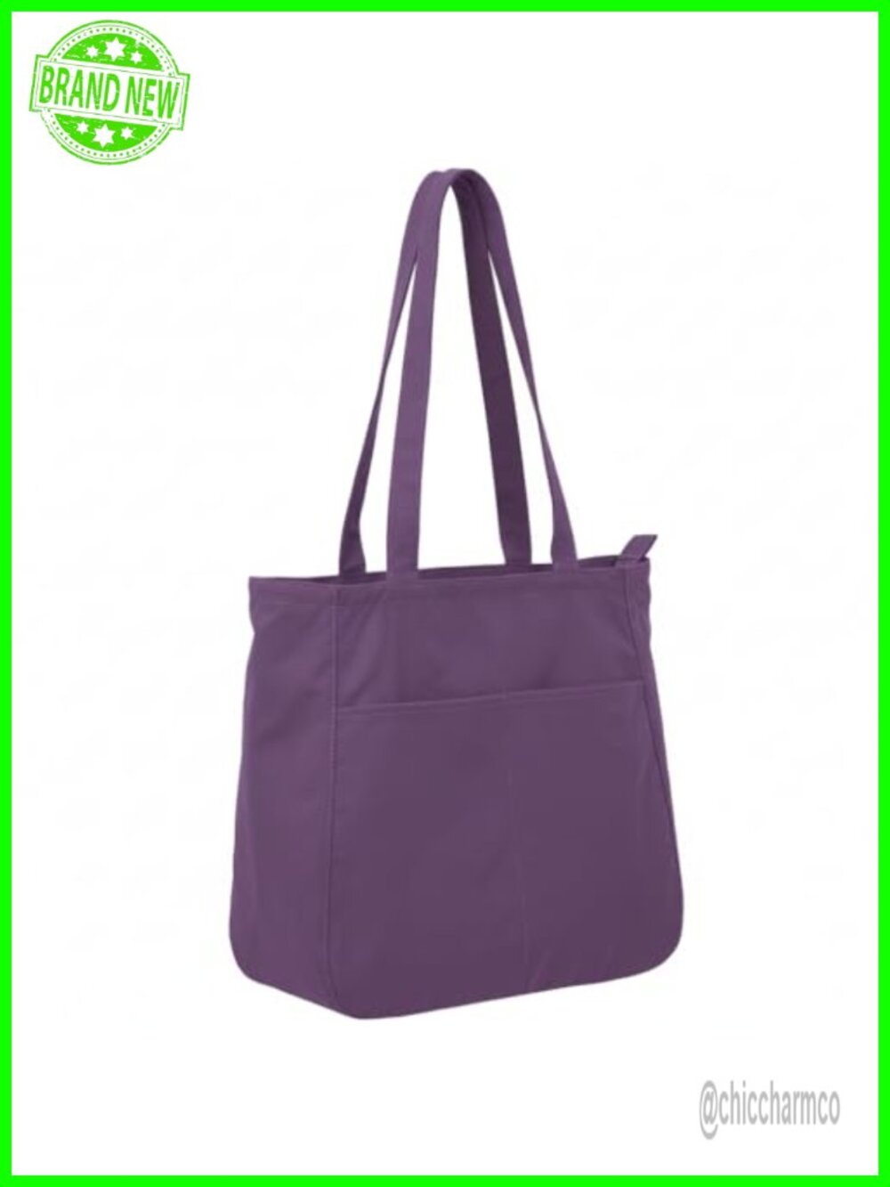 Nylon Tote Bag for Women Lightweight Shoulder Bag with Zipper Travel Handbag